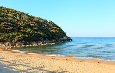 Morning sandy sea beach