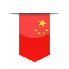 China Flag Vector Bookmark Icon