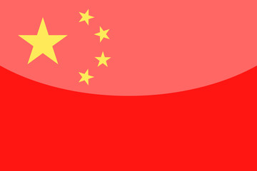 China Flag Vector Flat Icon