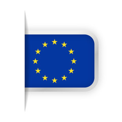 European Union Flag Vector Label Tag Icon
