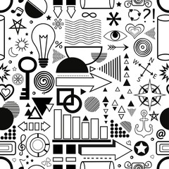 Seamless abstract vector geometric pattern