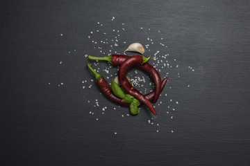 Fresh vegetables. Food background. Top view. Organic food