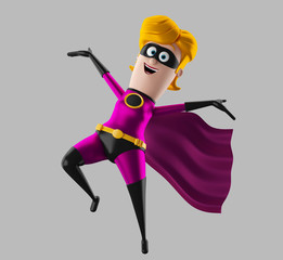 Obraz premium 3d super hero woman