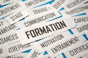 Nuage de tags en papier FORMATION 