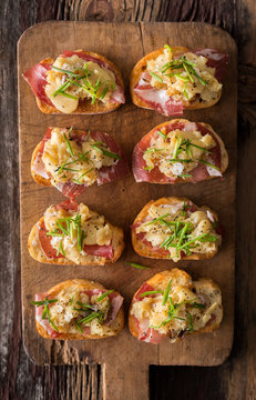 Crontini with Capicollo and Roast Garlic