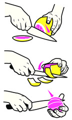 Peeling and sectioning a grapefruit