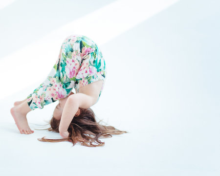 Girl Somersaults