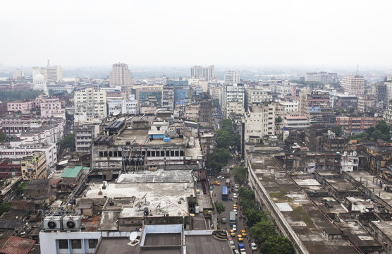 Top view of an old city