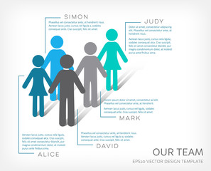 Vector infographic our team icon