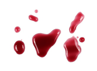 Red wine splash isolated on white background