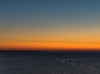 Beautiful sunset over Baltic sea