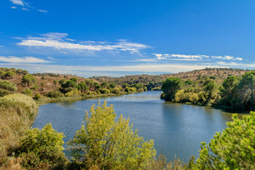 Fototapeta na wymiar Vista do Parque Ecológico do Gameiro em Mora Portugal