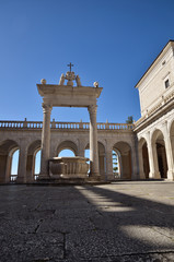 Obraz premium Montecassino Abbey, religious and historic destination in Cassino. Italy