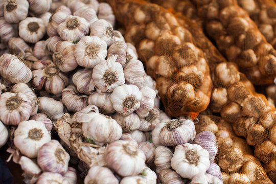Garlic at a market