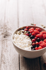 Cottage cheese with fresh berries