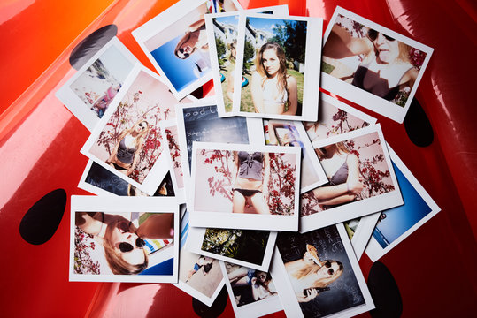 Instant shots of young girl
