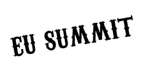 Eu Summit rubber stamp. Grunge design with dust scratches. Effects can be easily removed for a clean, crisp look. Color is easily changed.