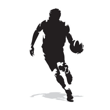 Basketball player, abstract vector silhouette