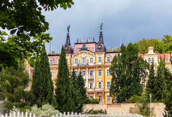 Romantic architecture of Bohemia. Marianske Lazne (Marienbad), Czech Republic