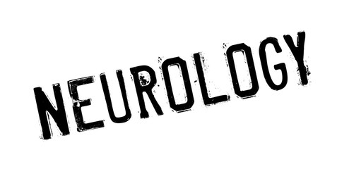 Neurology rubber stamp. Grunge design with dust scratches. Effects can be easily removed for a clean, crisp look. Color is easily changed.