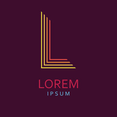 L Letter Logo. Vector Icon