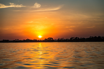 Parana river, Brazil. Border of Sao Paulo and Mato Grosso do sul states