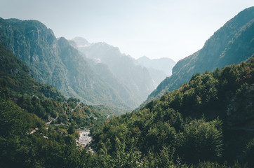 Naklejka premium The mountains of the Thethi Valley, Albania.