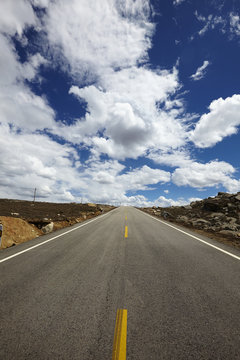 straight road under sky