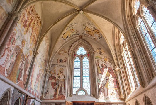Medieval chapel in the castle of Zvikov, Czech Republic 