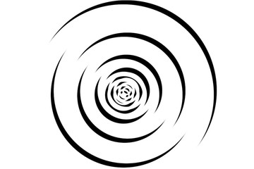 Hypnosis circle on white background