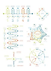 Thin line timeline charts