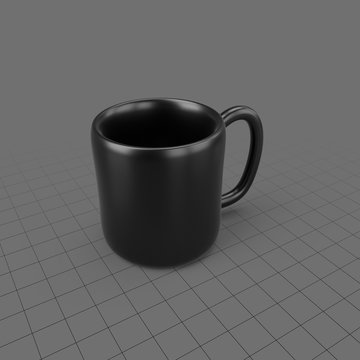 Black ceramic coffee mug