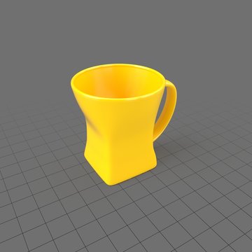 Modern yellow coffee cup 2