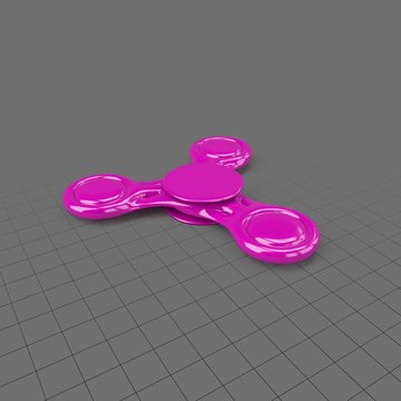 Pink plastic fidget spinner