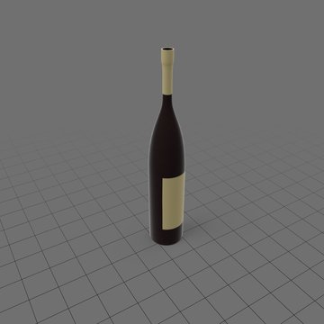 Tall wine bottle