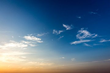 Fototapeta premium Blue sky at sunset, Brazil. Border of Sao Paulo and Mato Grosso do sul states