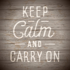 Rustic wood with slogan