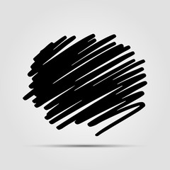 Template for a business card, banner, poster, notebook, invitation with modern hand drawn ink grunge textures