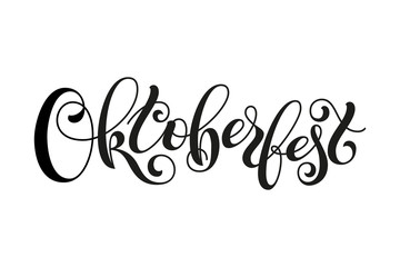 Fototapeta na wymiar Oktoberfest lettering. Template for a business card, banner, poster, notebook, invitation