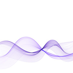 Abstract wave design element. Blue wave.