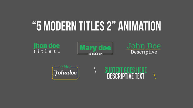 Modern Titles 3