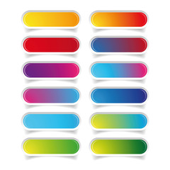 Empty web colorful button set