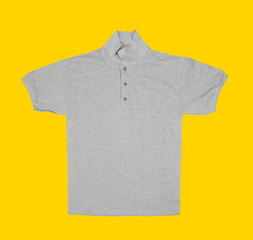  shirt on yellow background