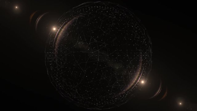 Sphere PNG Alpha.Particles and optical flares.Good for cosmic effect on your video.Futuristic technology. Sci fi and HUD intro.