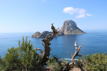 Bella vista delle spiagge di Ibiza. Spagna