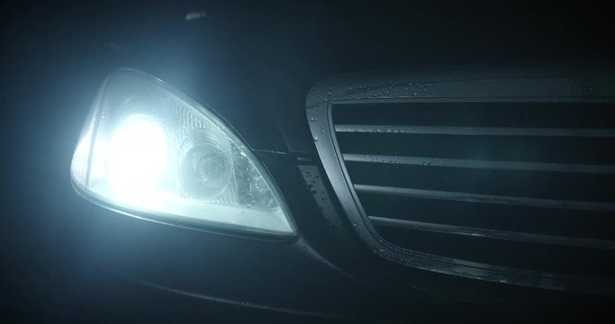 Black Car left headlight