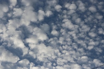 Blue sky with clouds with sunlight nature background