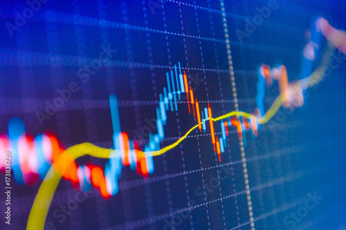 Stock Diagram On The Screen Business Analysis Diagram Finance - 