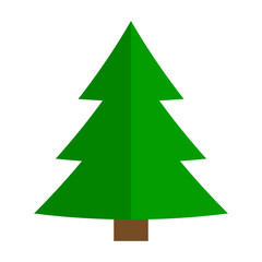Christmas Tree Doodle Isolated - Merry Christmas!