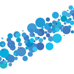 Blue Bubbles Isolated on White Background - Water, Liquid